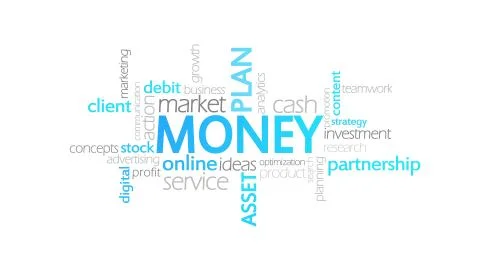 Money, Typography Animation Stock-Illustration