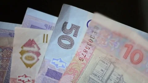 Money of Ukraine Stock Footage 73592580