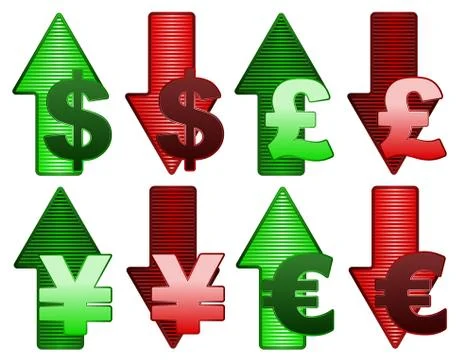 Money ups and downs Stock Illustration