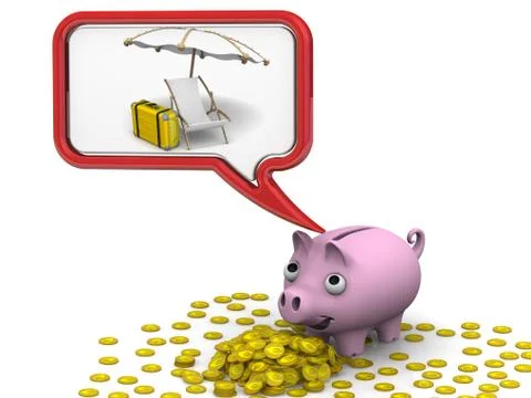Money for the vacation Ilustração Stock