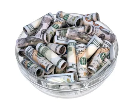 Money in a vase Stock Photos
