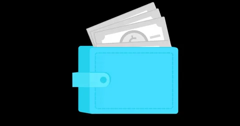 Money on wallet Stock Footage 257144948