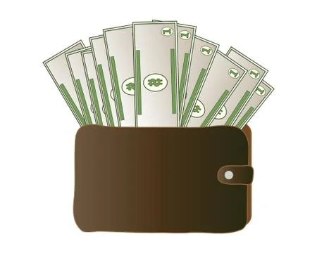 Money wallet Stock Illustration
