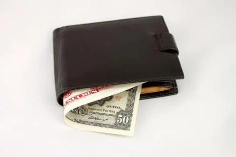 Money in a wallet. Stock Photos