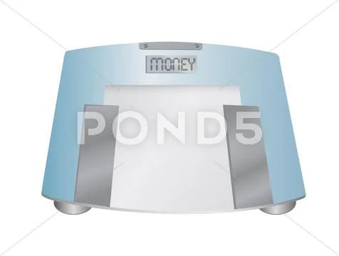 Money weight scale illustration design Stock Illustration