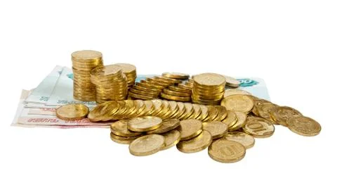 Money on white background Stock Photos
