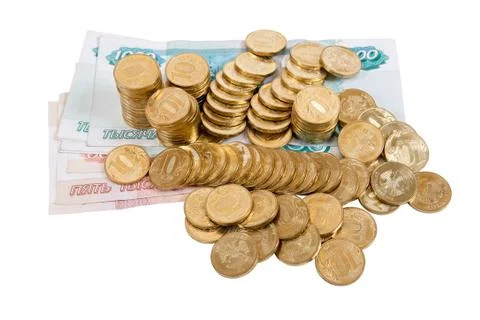 Money on white background Stock Photos