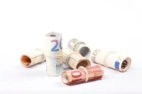 Money on white background. Foto stock
