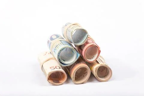 Money on white background. Stock Photos
