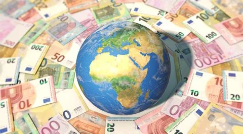 Money for the world Illustrazione stock