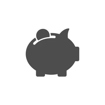 Moneybox glyph vector icon Stock Illustration