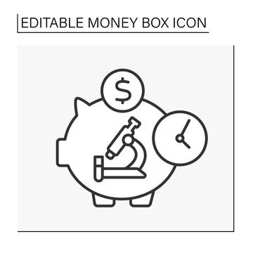 Moneybox line icon Illustrazione stock