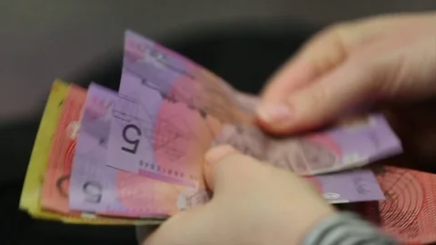 Money/cash - counting notes Stock Footage 72102708