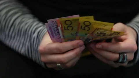 Money/cash - counting notes Stock Footage 72102756