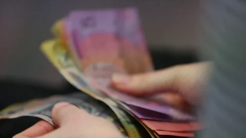 Money/cash - counting notes Stock Footage 72102833