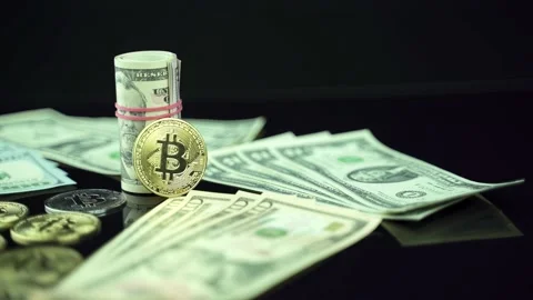 MoneyDollarsBitcoin12 Stock Footage 175498765