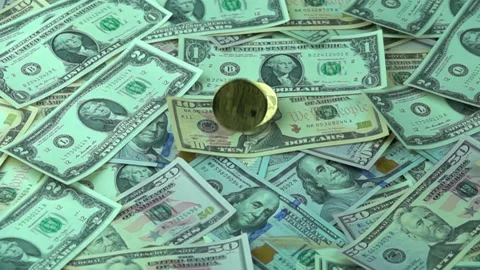 MoneyDollarsBitcoin6 Stock Footage 174054826