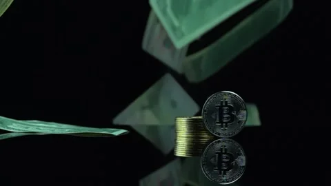 MoneyDollarsBitcoin8 Stock Footage 174055882
