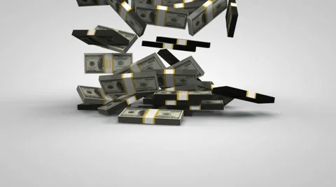 MoneyStackDrop Stock Footage 1972700