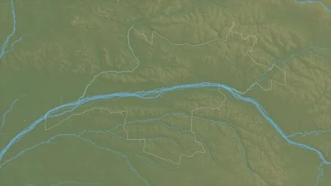 Mongala, Democratic Republic of the Congo - outlined. Physical 스톡 일러스트