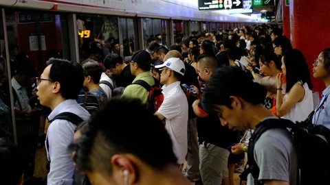 Mongkok mtr station Stock Footage 79054222