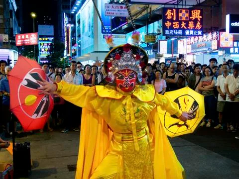Mongkok at night Stock Photos