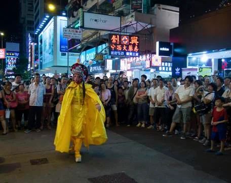 Mongkok at night Stock Photos