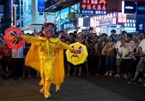 Mongkok at night Stock Photos