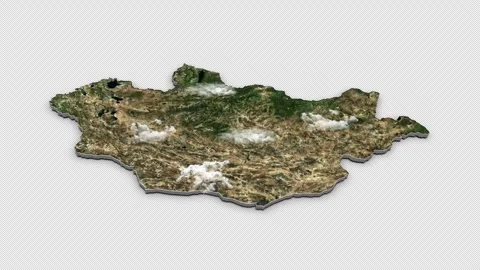 Mongolia 3D Country Map Animation Transparent Alpha Stock Footage 277845833