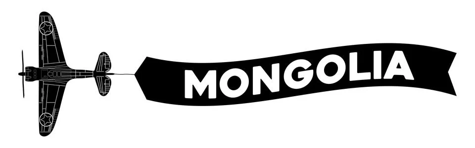 Mongolia advertisement banner Stock Illustration
