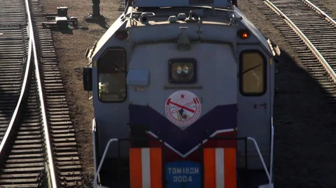 MONGOLIA CHINA TRAIN TRANSPORT COMMERCE CONTAINER Stock Footage 52887958