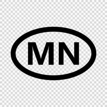 Mongolia code symbol. short country name. Domain name Stock-Illustration