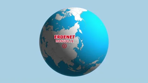 MONGOLIA ERDENET ZOOM IN FROM SPACE Video stock 177522003