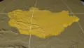 Mongolia extruded. Bumps. Graticule. 4k or 4k+ Resolution