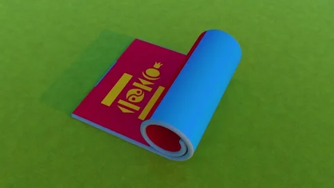 Mongolia Flag 4K Video stock 256466340