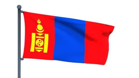 Mongolia Flag Stock Footage 150201925