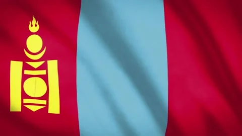 Mongolia Flag  Video stock 188148639