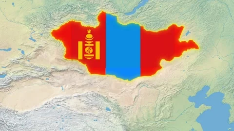 Mongolia Flag Stock Footage 307052739