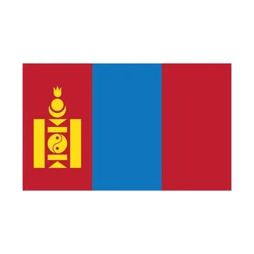 Mongolia flag icon Illustrazione stock