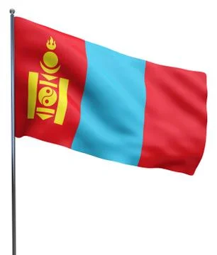 Mongolia Flag Image Stock Illustration