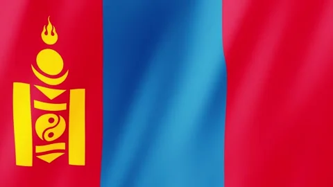 Mongolia Flag. National 3d Mongolia flag waving. Flag of Mongolia footage video  Stock-Footage 254285864