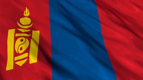 Mongolia flag Seamless Vídeo Stock 49088892
