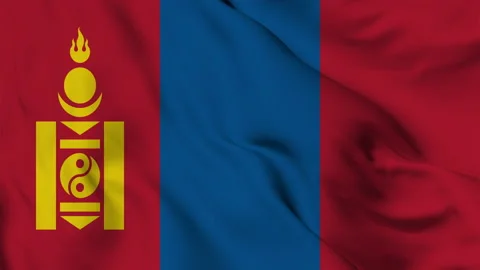 Mongolia flag seamless waving animation Stock Footage 168214437