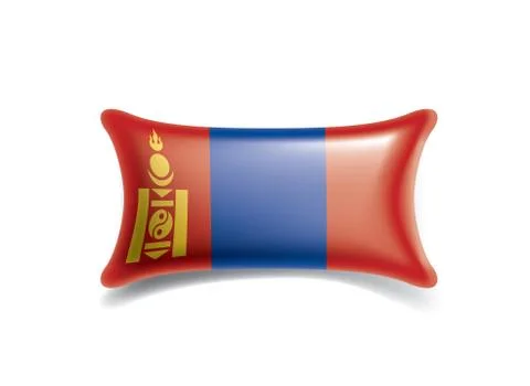 Mongolia flag, vector illustration on a white background Stock Illustration