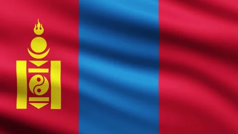 Mongolia Flag Waving Animation Background Flag Of Mongolia Animated Stock Footage 269730511