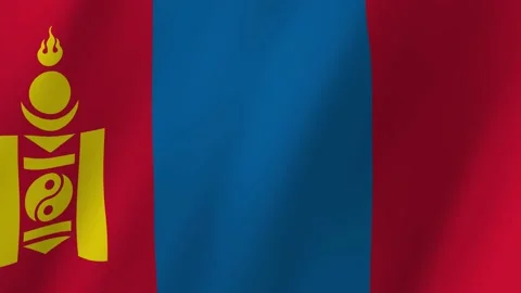 Mongolia flag waving animation Stock Footage 221661717