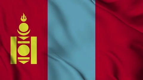 Mongolia flag Waving Stock Footage 294135975