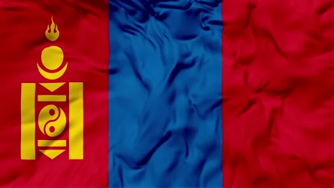 Mongolia Flag Waving in The Wind, Motion Animation Mongolia Flag 4K Stock Footage 304944326