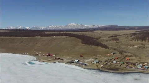 Mongolia. Fly to the Munku-Sardyk mountains. Video stock 75187710