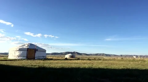 Mongolia landscape timelapse Stock Footage 55804447
